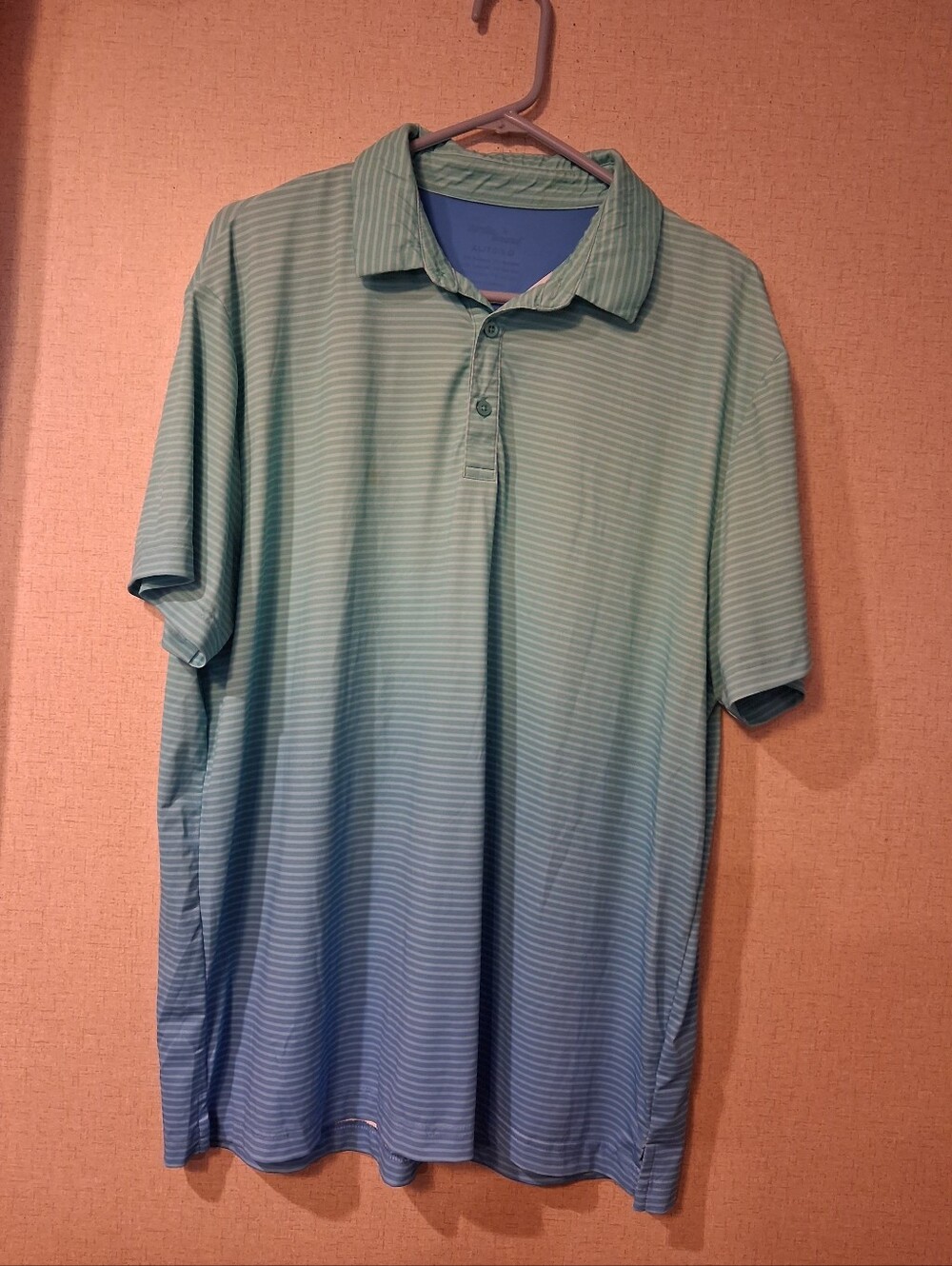 Birdiebound Men's Gradient Green to Blue Short-Sleeve Polo